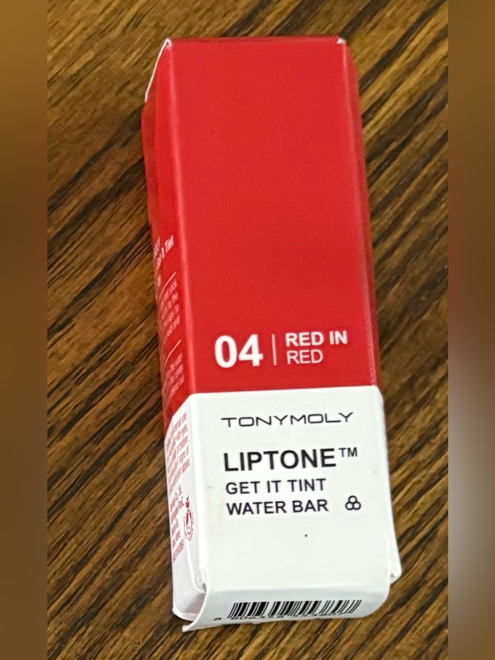 TonyMoly Liptone Get It Tint Water Bar - Red In Red (04) - NEW